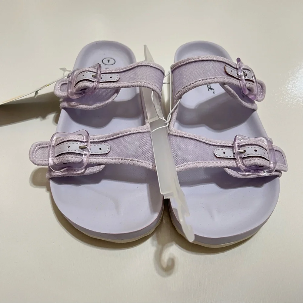 NWT Cat & Jack Kids' Kaia Mesh Footbed Sandals in purple- Size 1
